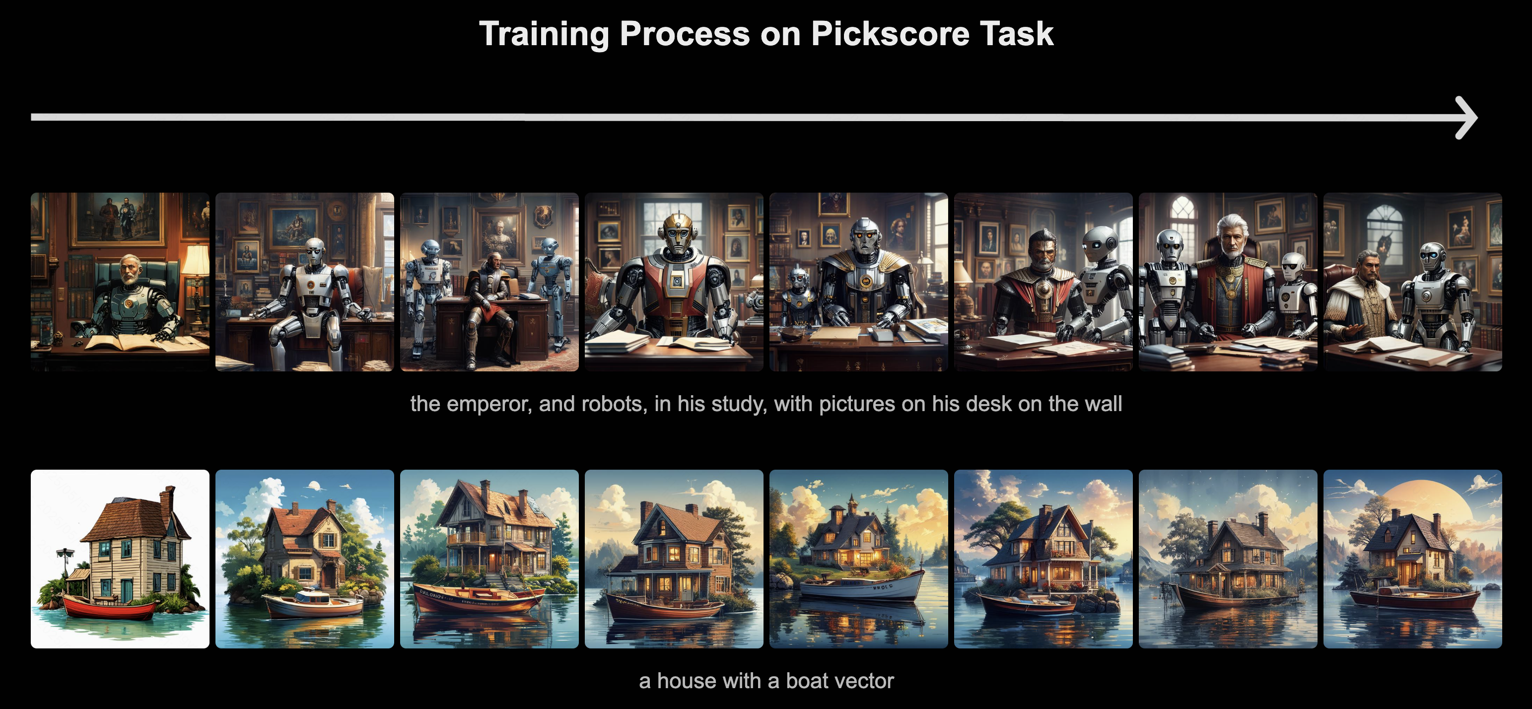 PickScore training evolution
